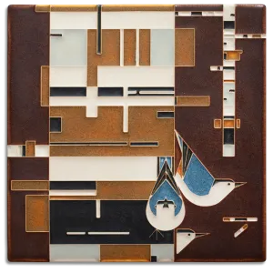 Birch Bark & Birds 8x8 Tile