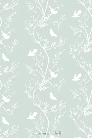 birdbranch stripe wallpaper