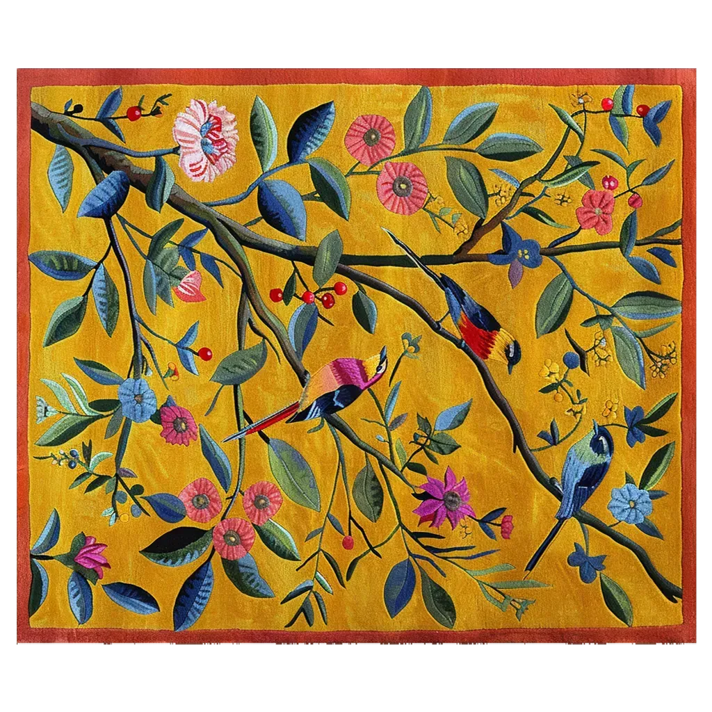 Birdsong Blossom Hand Tufted Rug