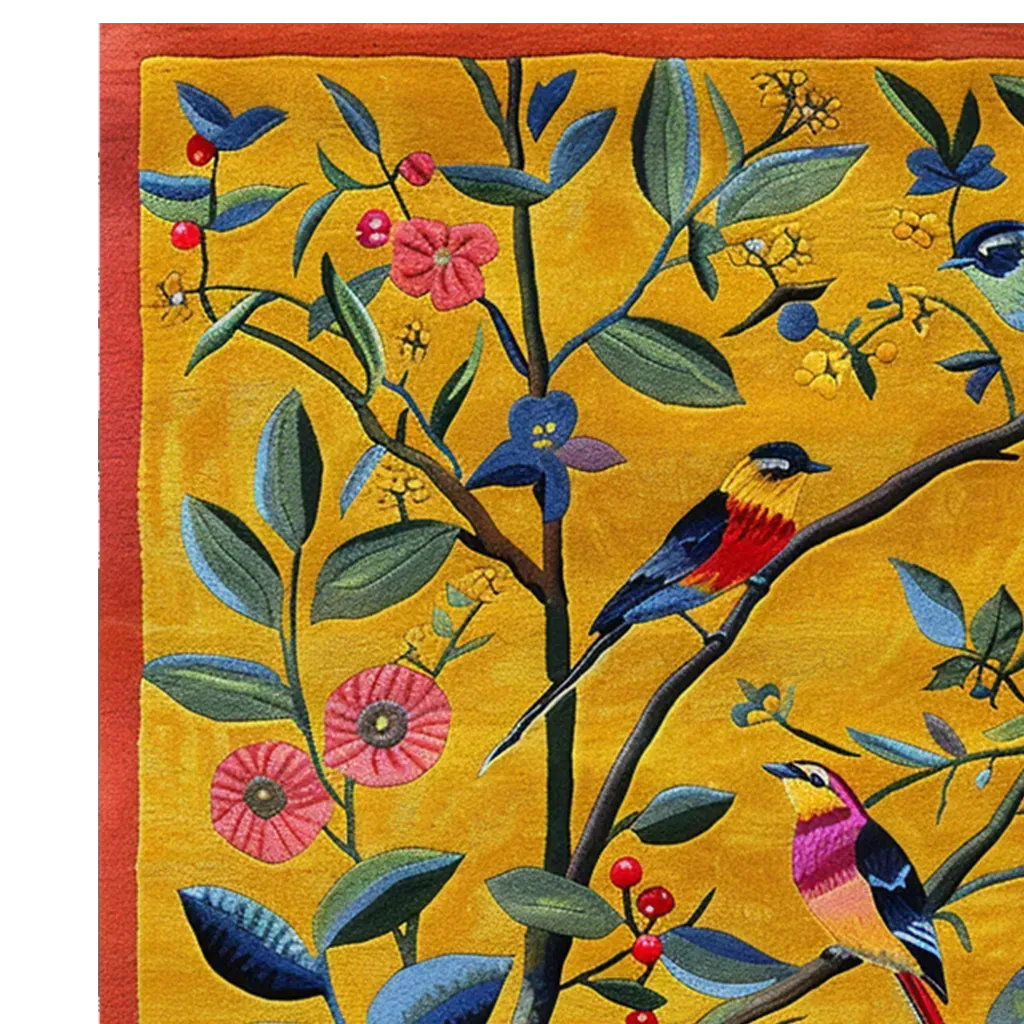 Birdsong Blossom Hand Tufted Rug
