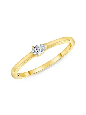 Bitsy Pear Stack Ring 14K