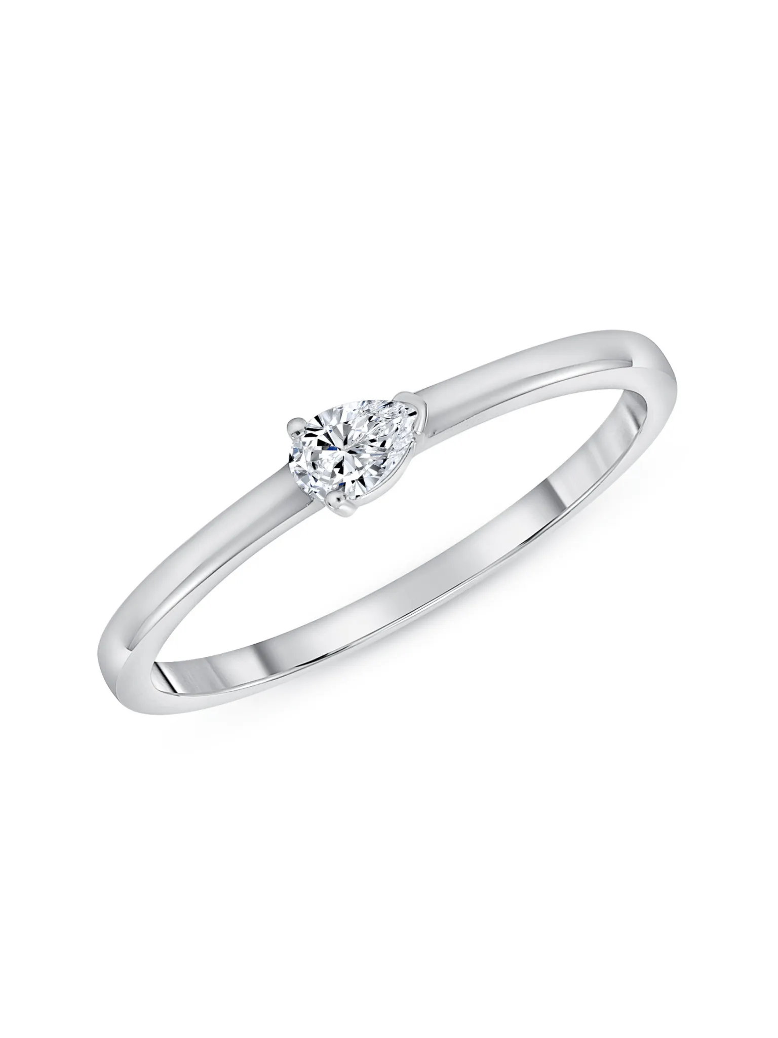 Bitsy Pear Stack Ring 14K
