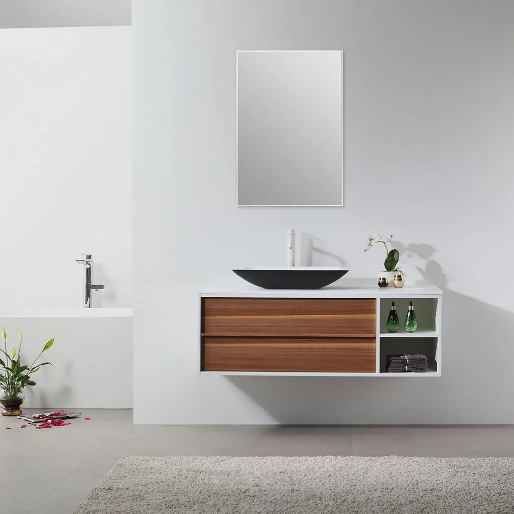Boffi Vanity Mirror - Wall Mount - 24" Glass/Steel/Matt White