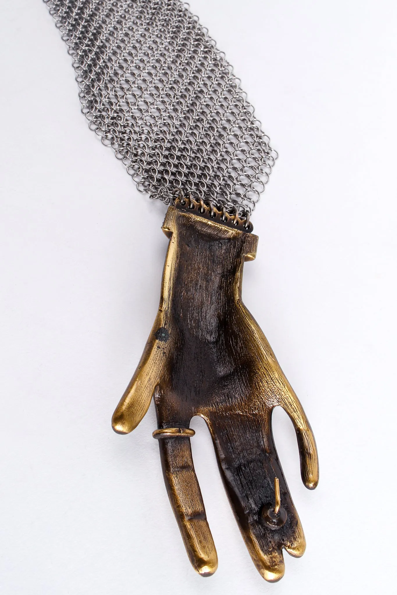 Brass Hand Buckle Mesh Wrap Belt