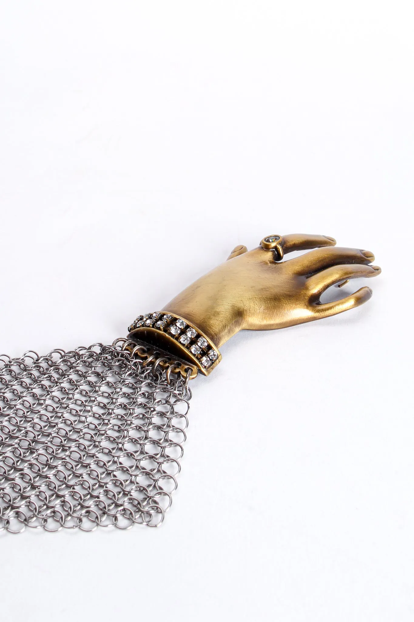 Brass Hand Buckle Mesh Wrap Belt