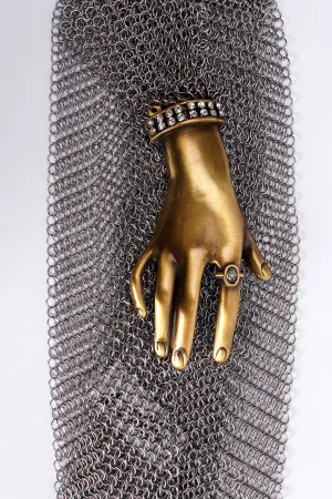 Brass Hand Buckle Mesh Wrap Belt
