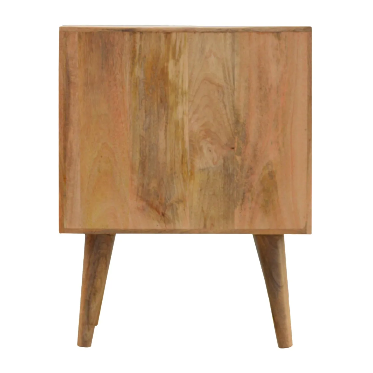BURCOTE Carved Solid Wood Bedside Table