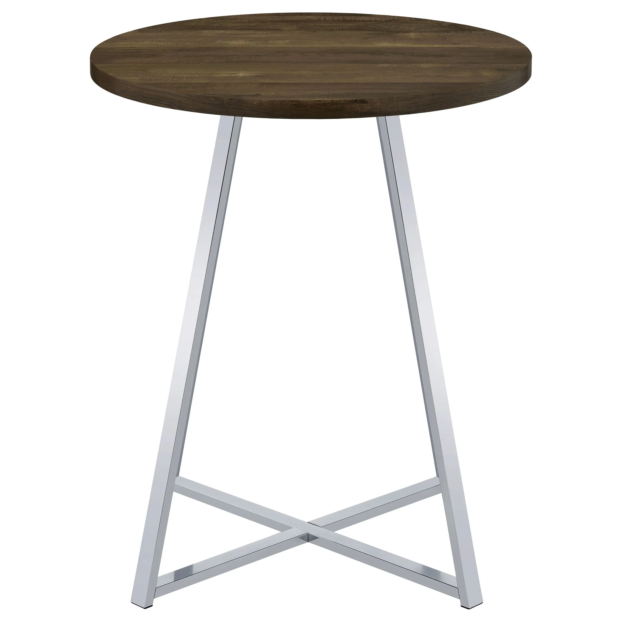 Burkhart Round 35-inch Pub Height Bistro Bar Table Brown Oak