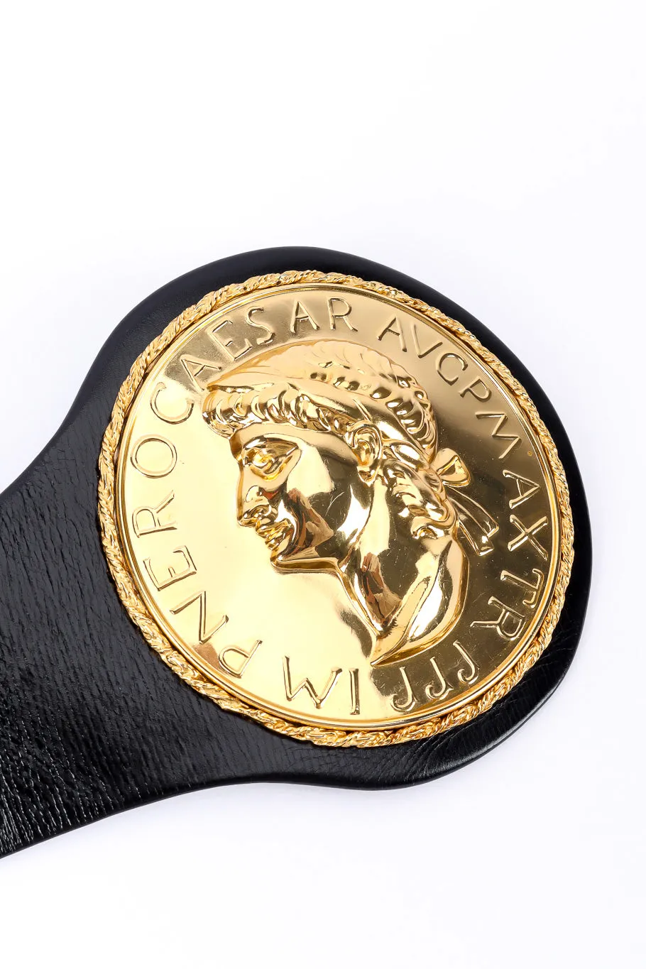 Caesar Medallion Leather Belt