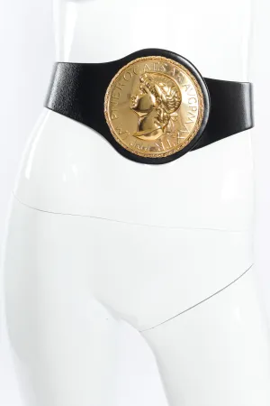 Caesar Medallion Leather Belt