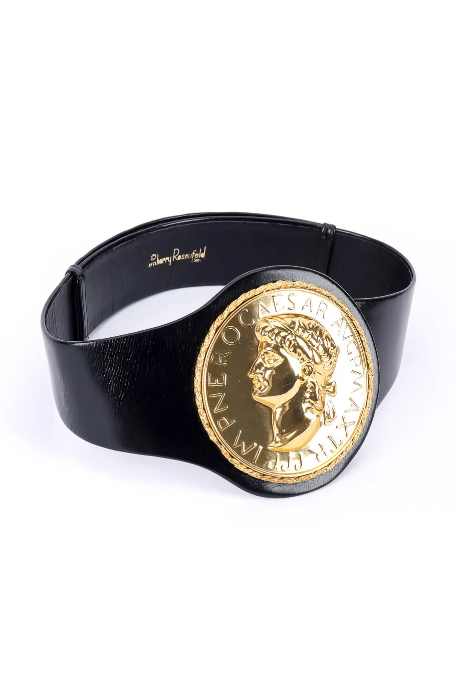 Caesar Medallion Leather Belt