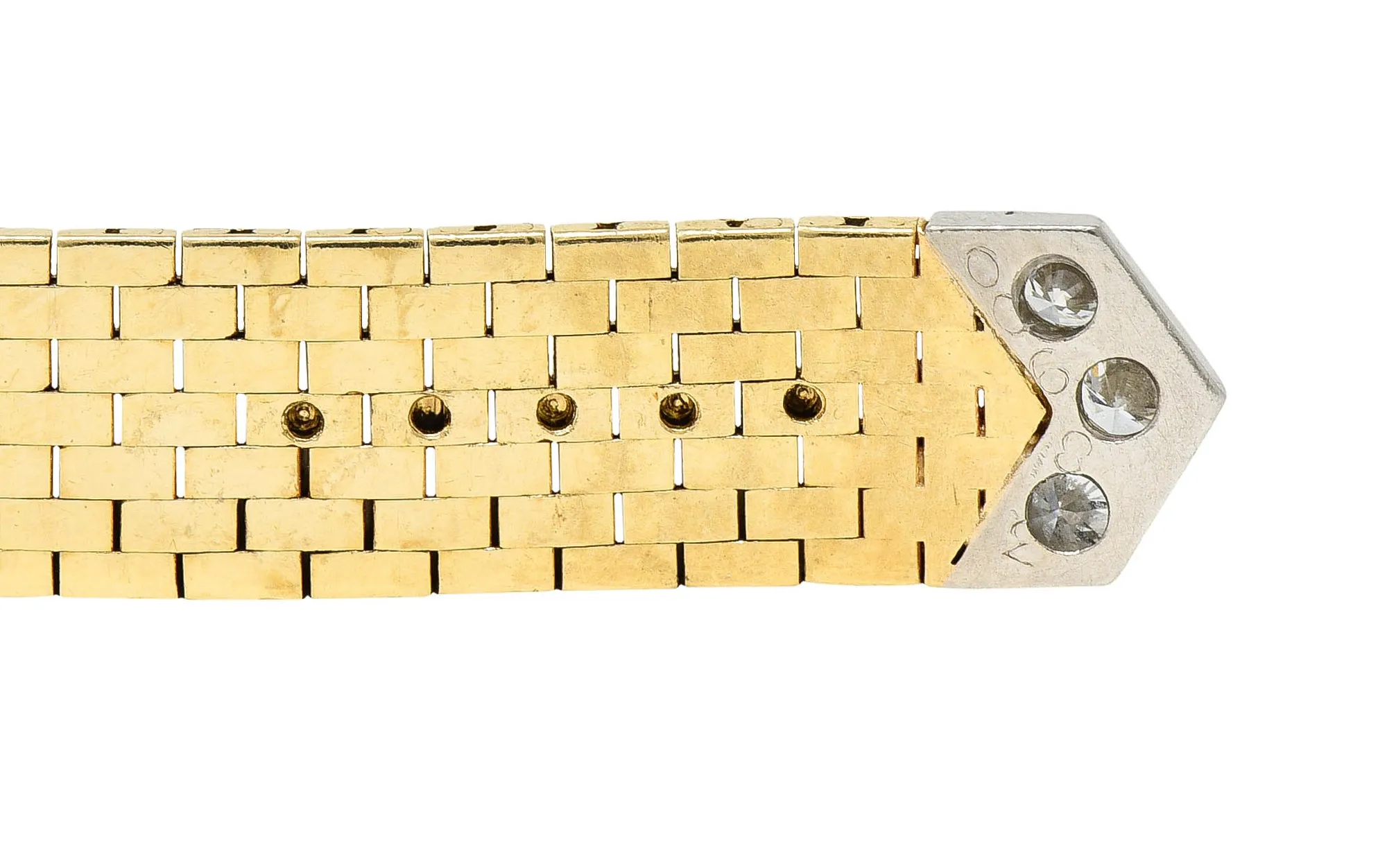 Cartier Diamond 14 Karat Two-Tone Gold Buckle Ring