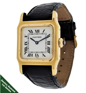Cartier Paris Vintage Santos Dumont, Mens Large size, 26 x 39 x 6mm; Circa 1973-1980