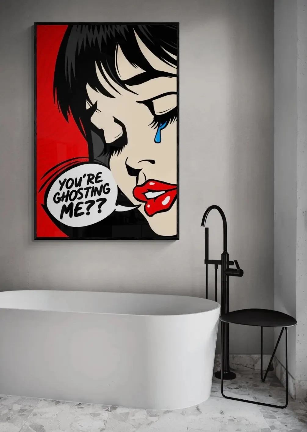 Casper: Pop Art Framed Poster – A Bold Expression of Modern Emotion