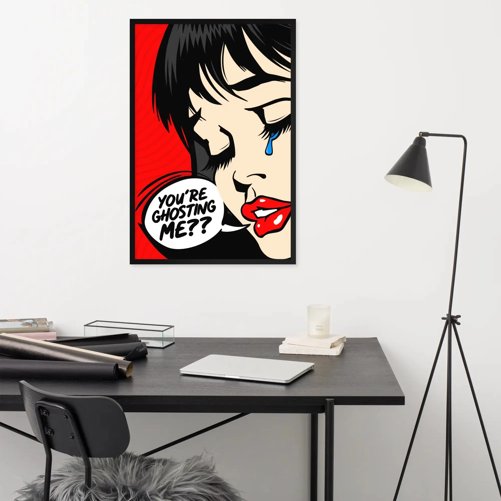 Casper: Pop Art Framed Poster – A Bold Expression of Modern Emotion
