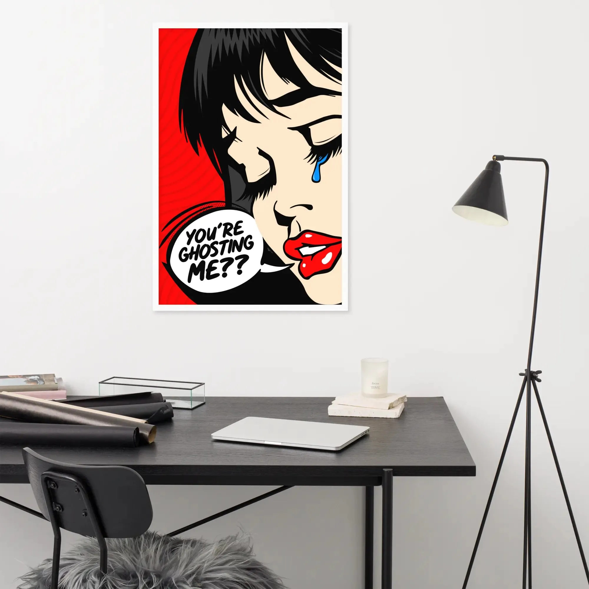 Casper: Pop Art Framed Poster – A Bold Expression of Modern Emotion