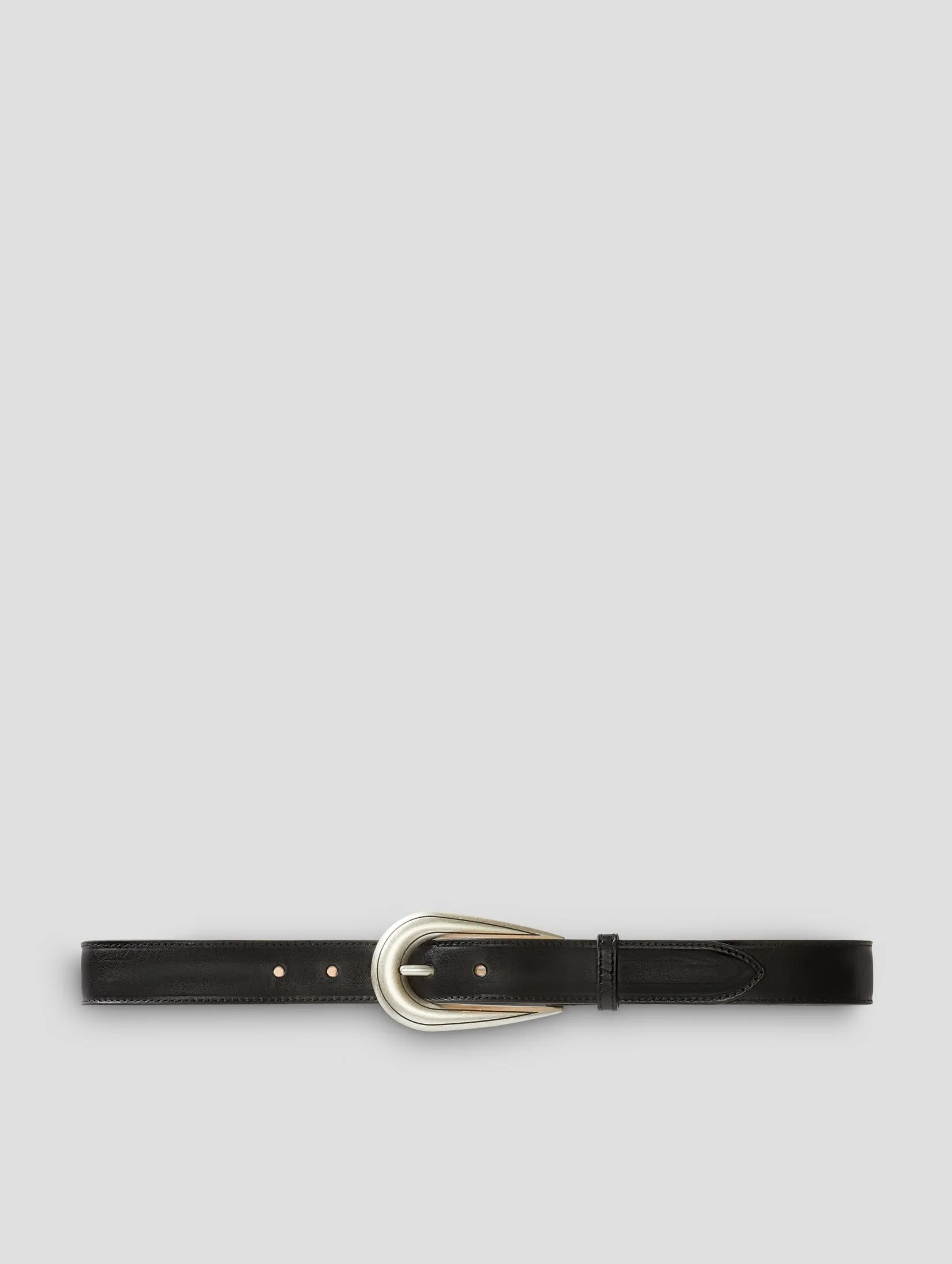 CAVALIER MODERN WESTERN BELT IN BLACK VACCHETTA