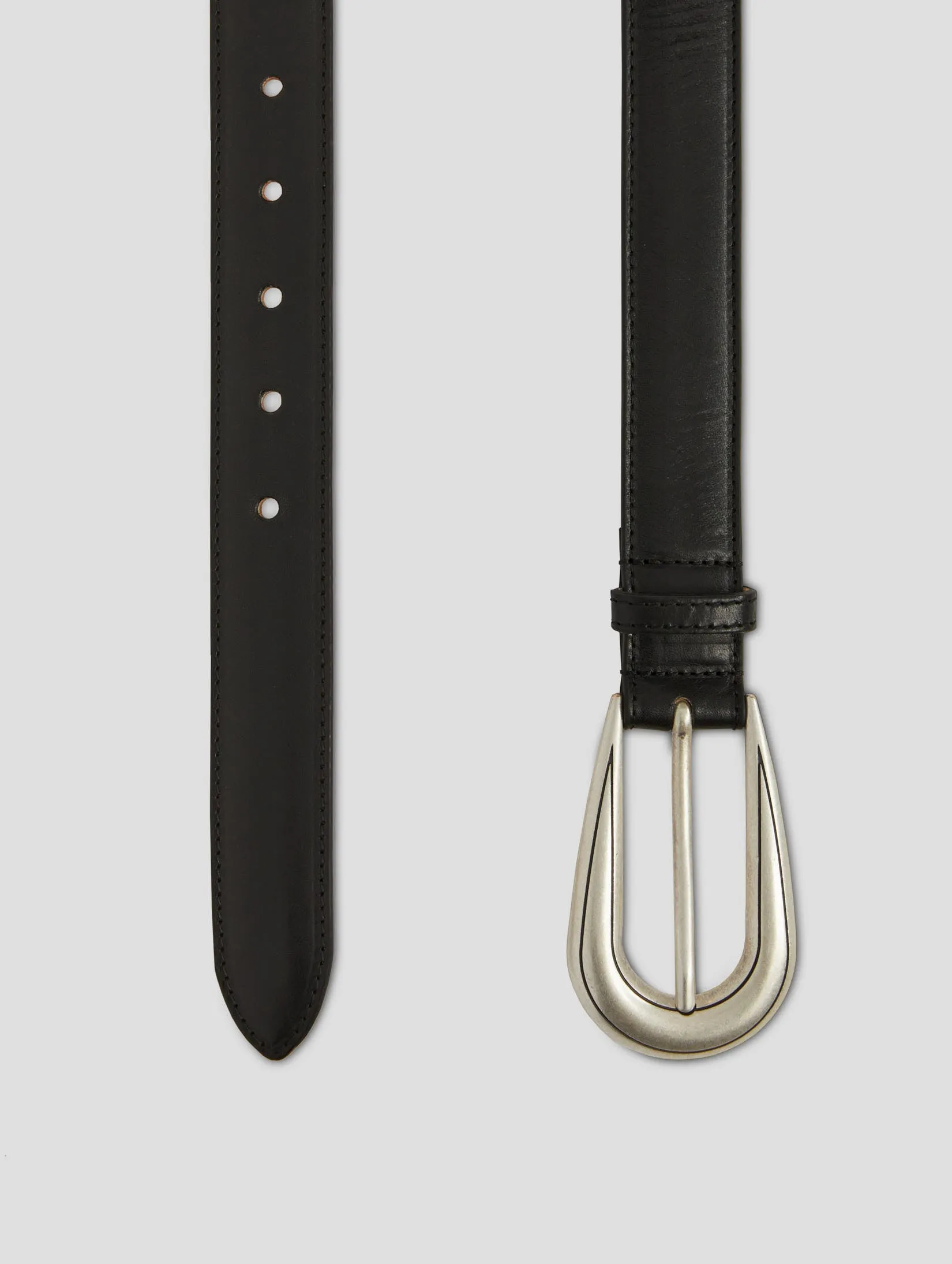 CAVALIER MODERN WESTERN BELT IN BLACK VACCHETTA