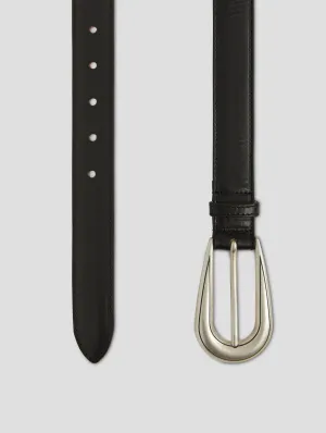 CAVALIER MODERN WESTERN BELT IN BLACK VACCHETTA