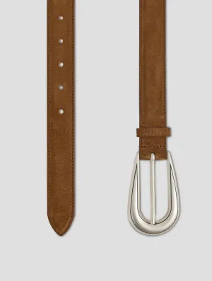 CAVALIER MODERN WESTERN BELT IN ROCK SUEDE