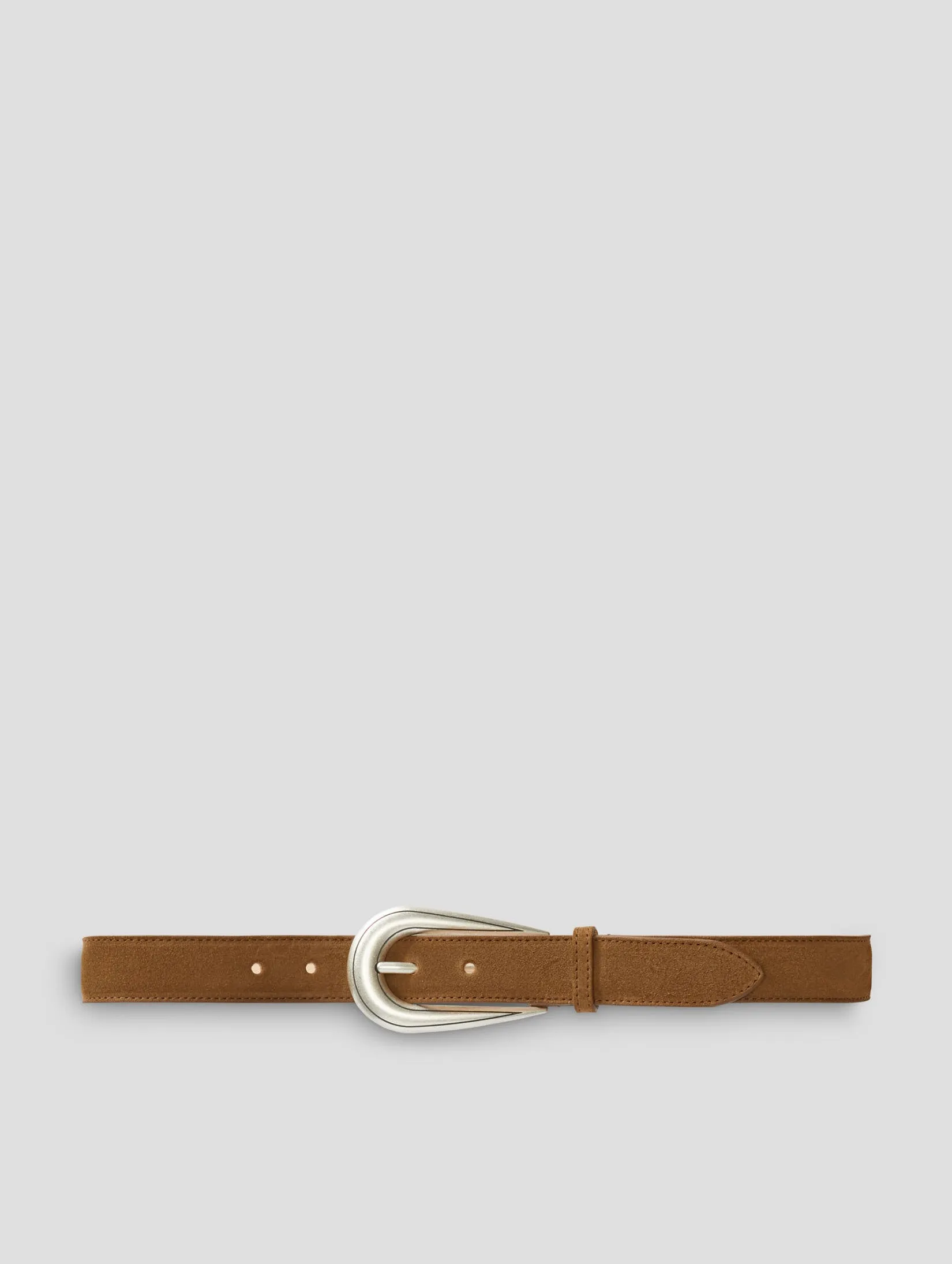CAVALIER MODERN WESTERN BELT IN ROCK SUEDE