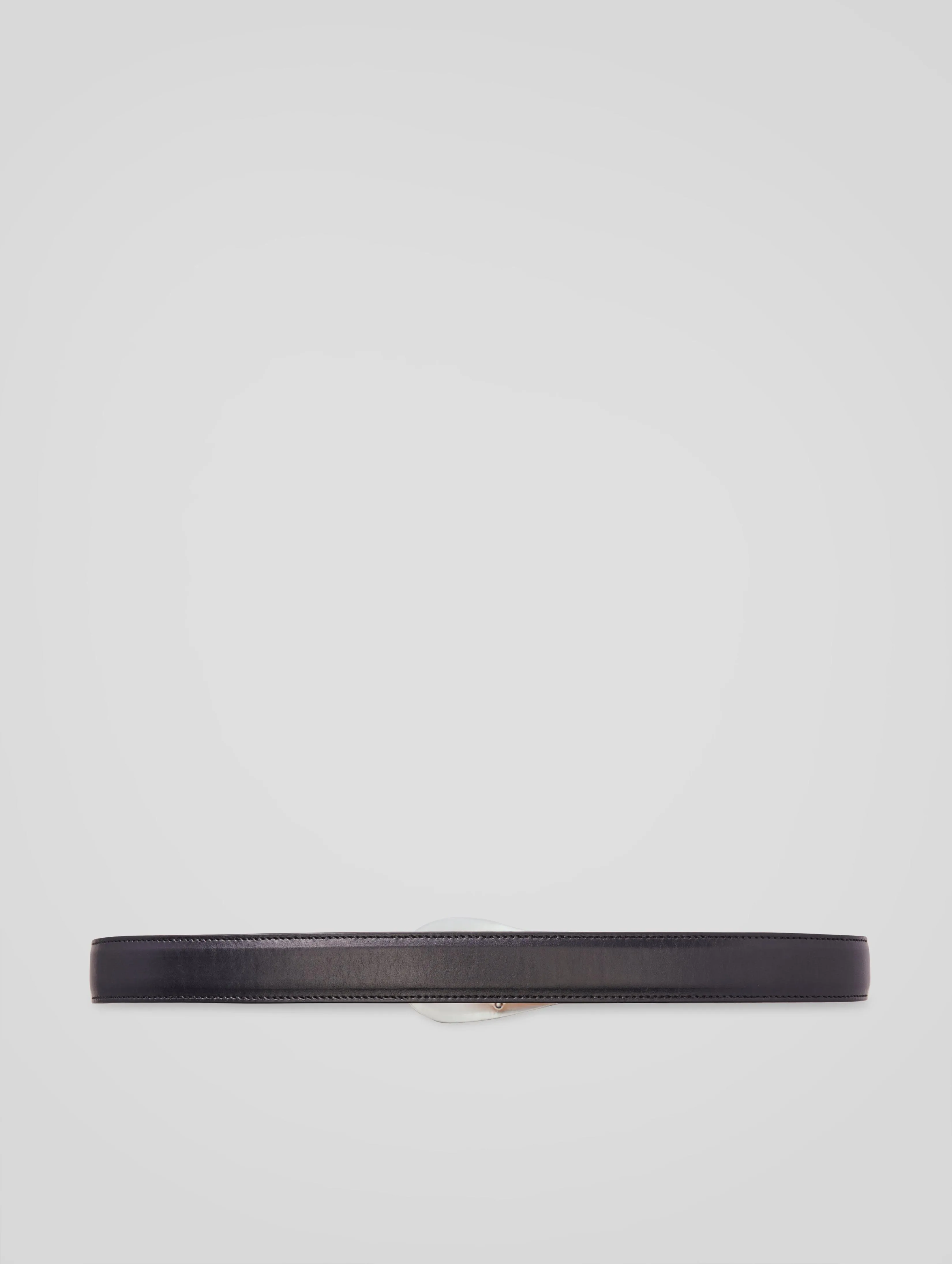 CAVALIERE MODERN WESTERN BELT IN BLACK CALFSKIN