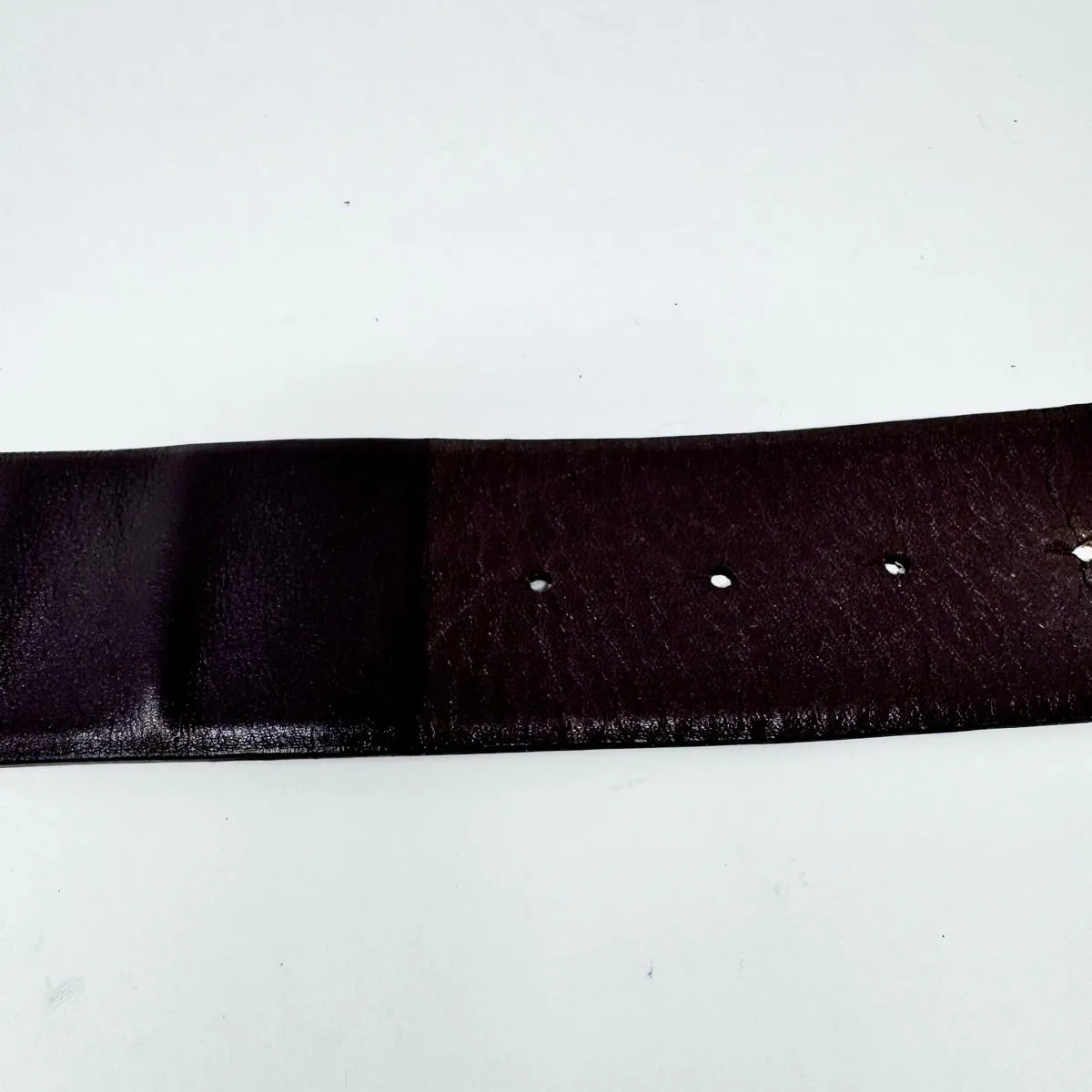 Chanel Brown 2" Wide Leather Belt with Gold-tone Interlocking CC Buckle