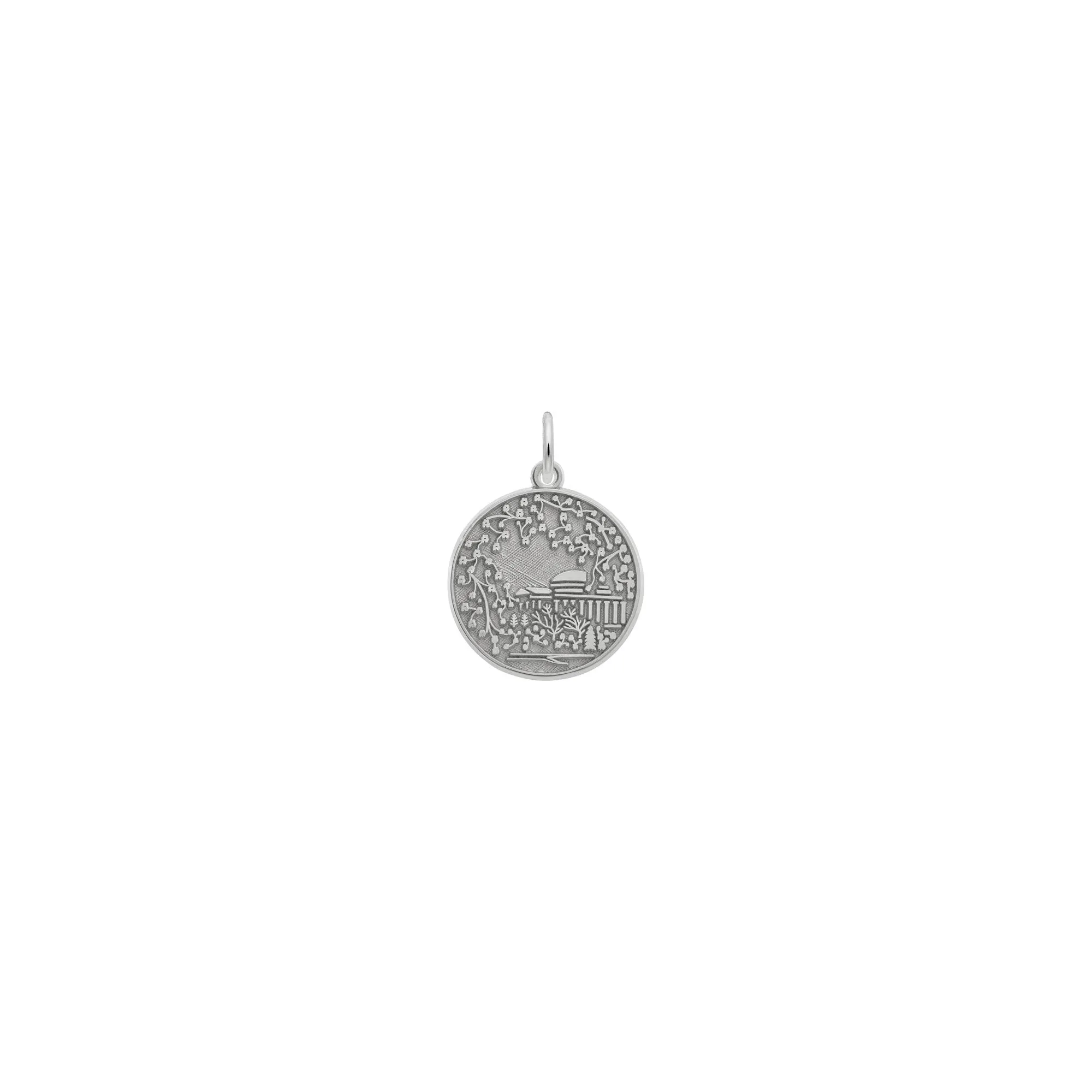 Cherry Blossom Scene Pendant (Silver)
