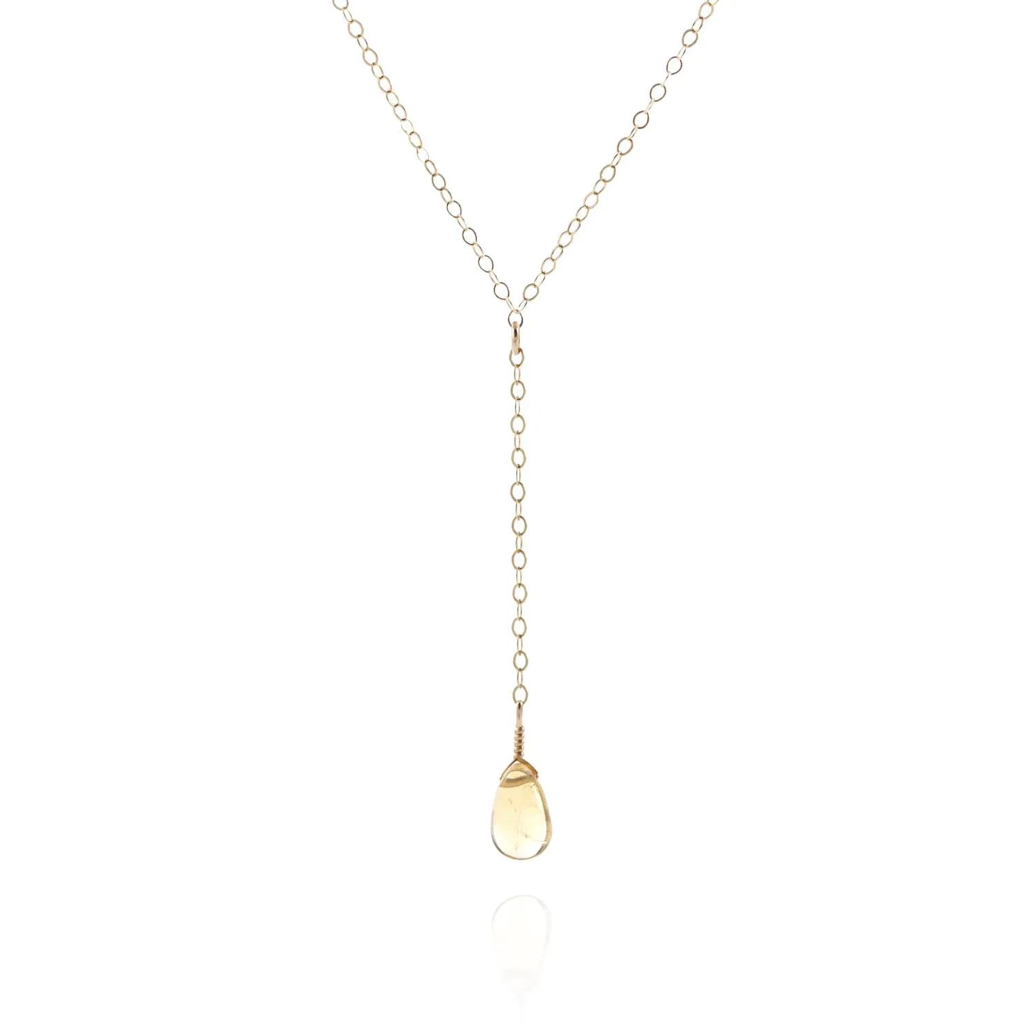 Citrine Lariat Necklace