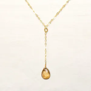 Citrine Lariat Necklace