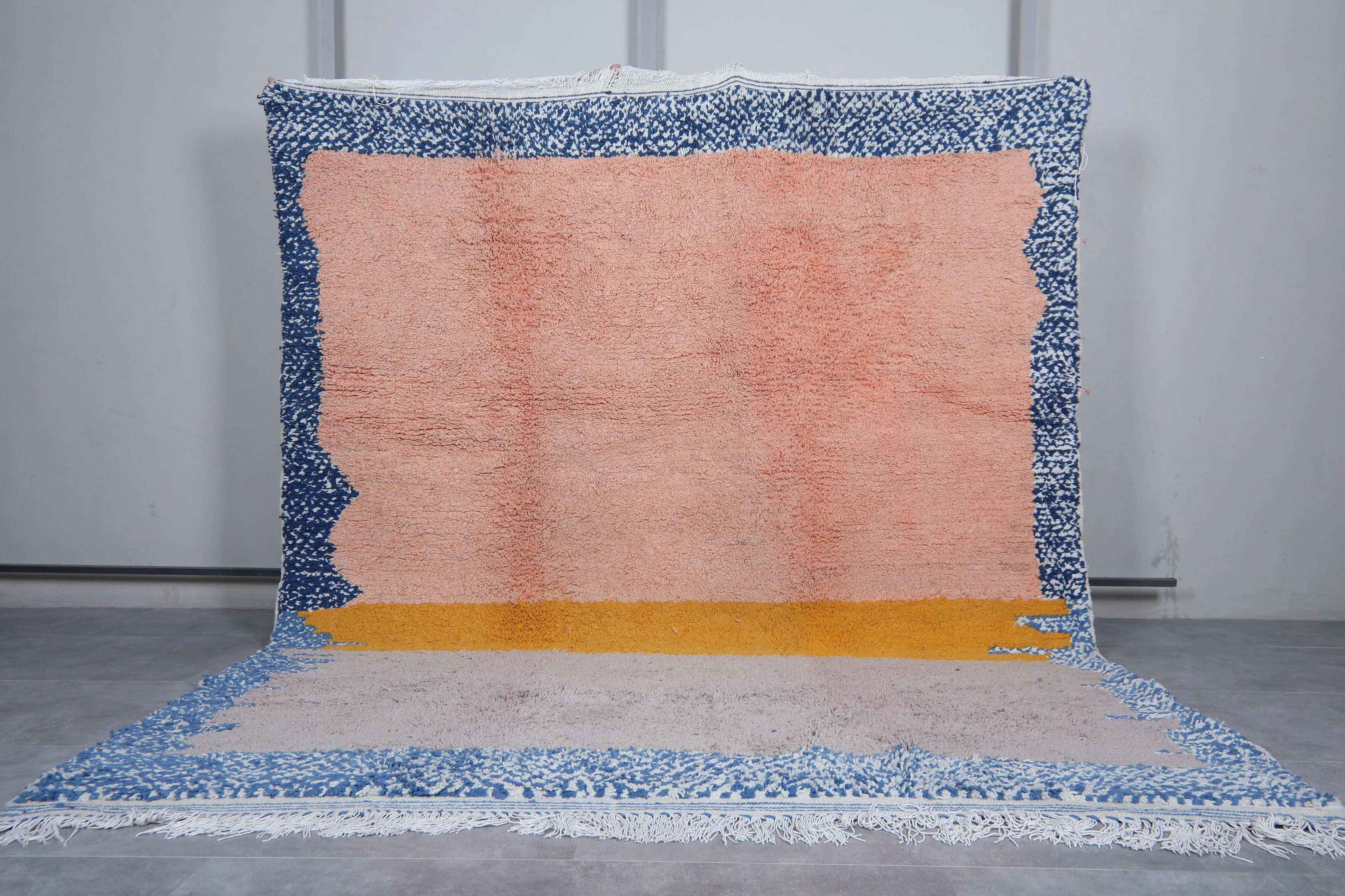 Colorblock Moroccan Rug 8.2 x 10.4 FT - Bold Artisan Design