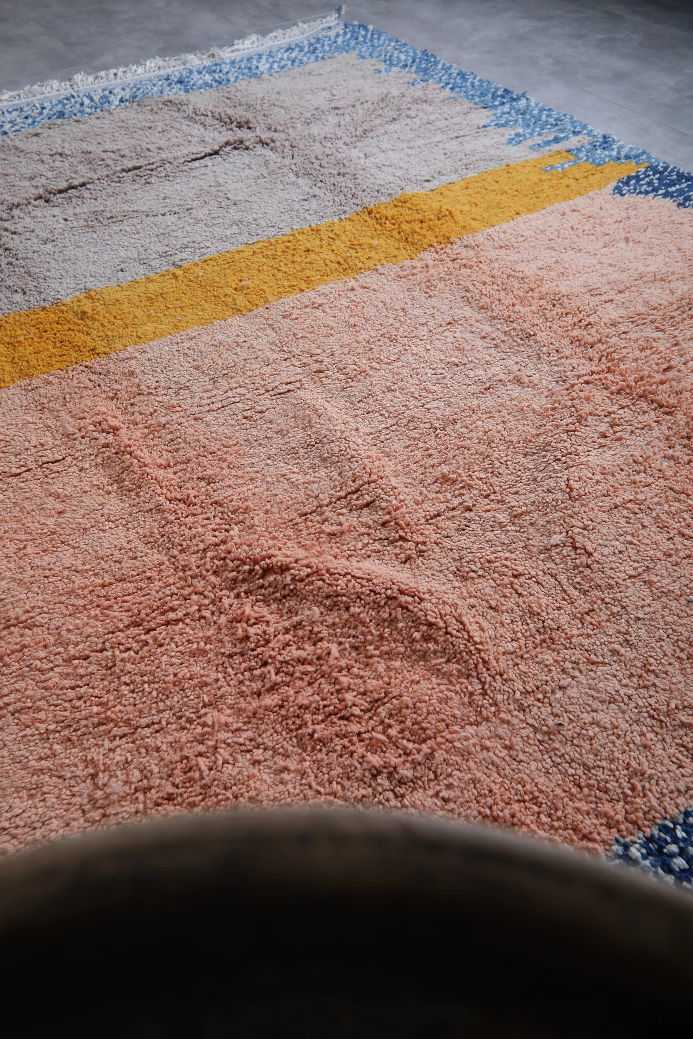 Colorblock Moroccan Rug 8.2 x 10.4 FT - Bold Artisan Design