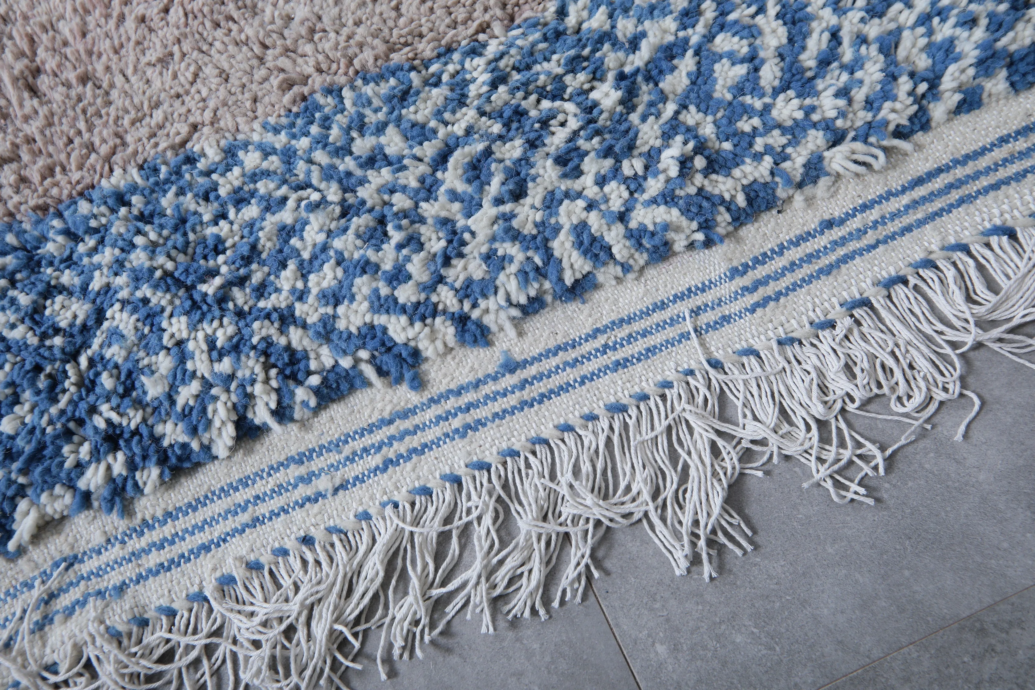Colorblock Moroccan Rug 8.2 x 10.4 FT - Bold Artisan Design