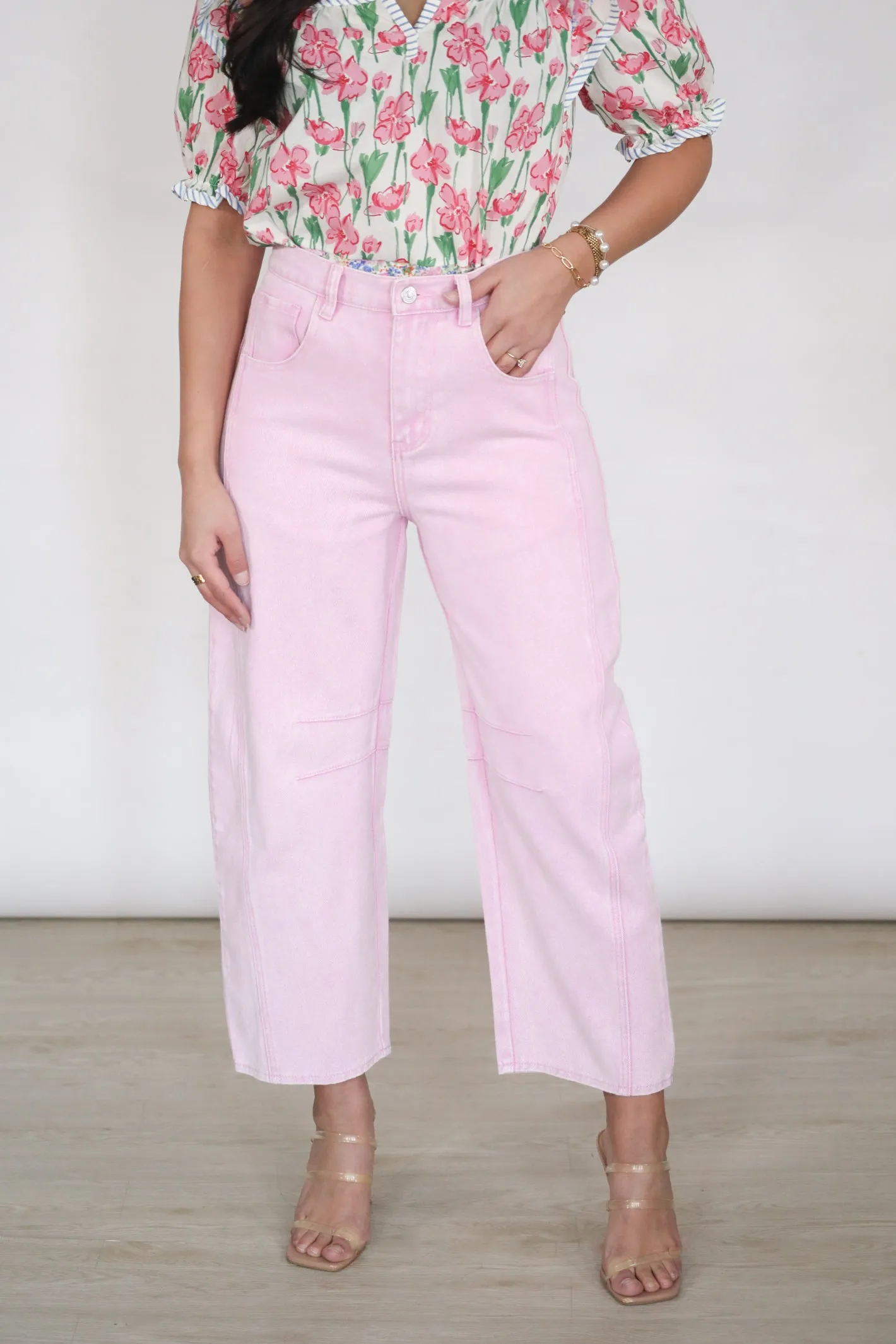 Cotton Candy Crop Jeans