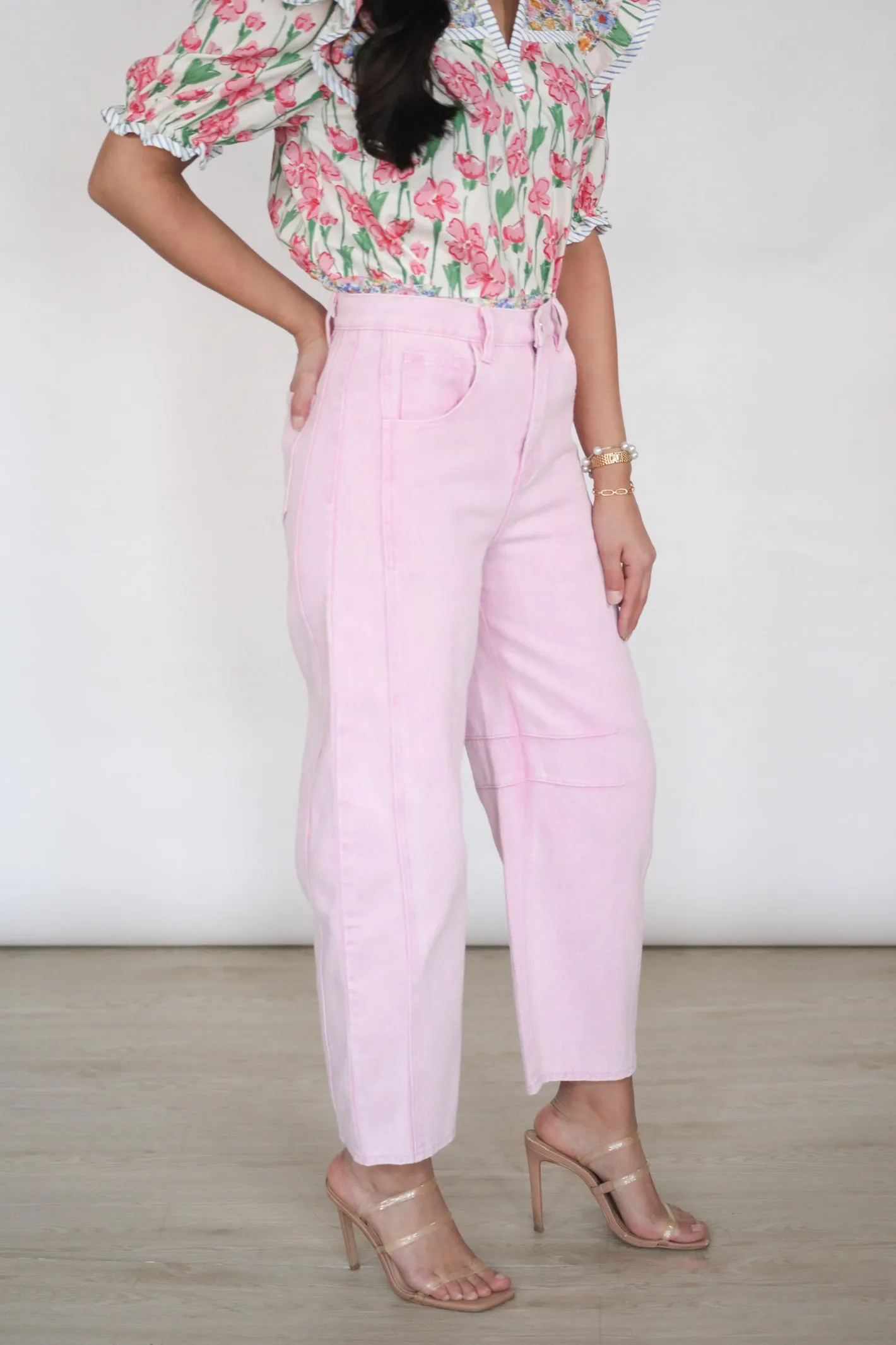 Cotton Candy Crop Jeans