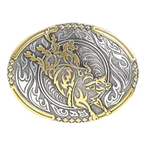 Crumrine Oval Vintage Bull Rider Buckle
