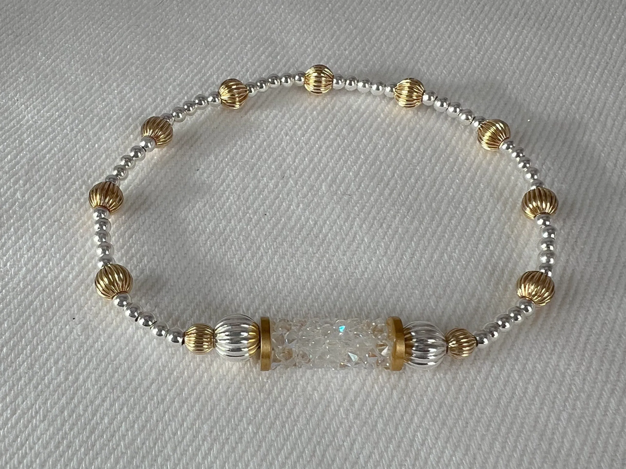 Crystal Bar Beaded Bracelet