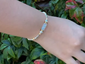 Crystal Bar Beaded Bracelet