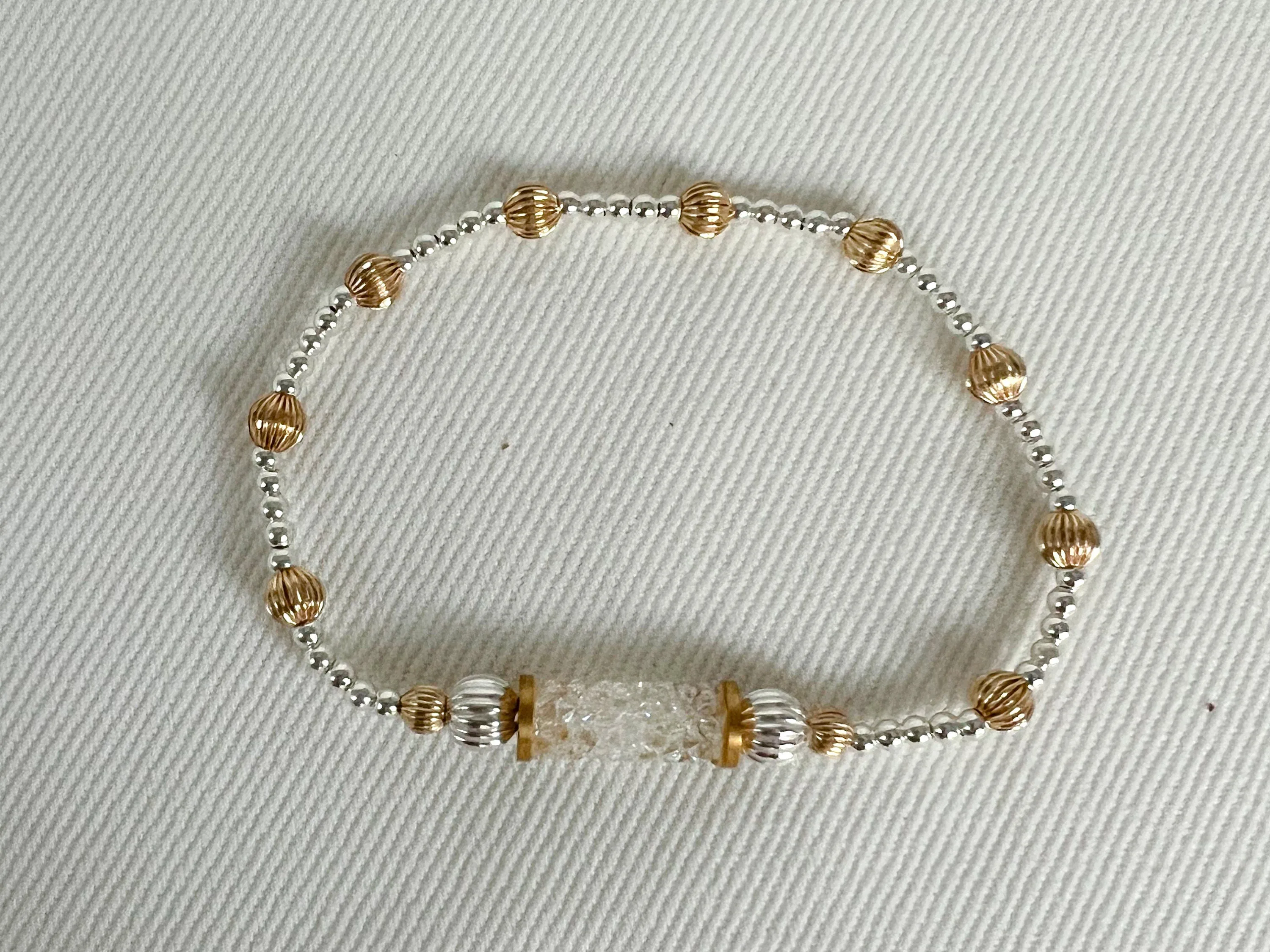 Crystal Bar Beaded Bracelet