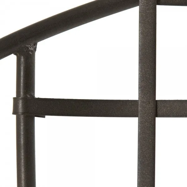 Curved Back Iron Bench in Bronze Finish