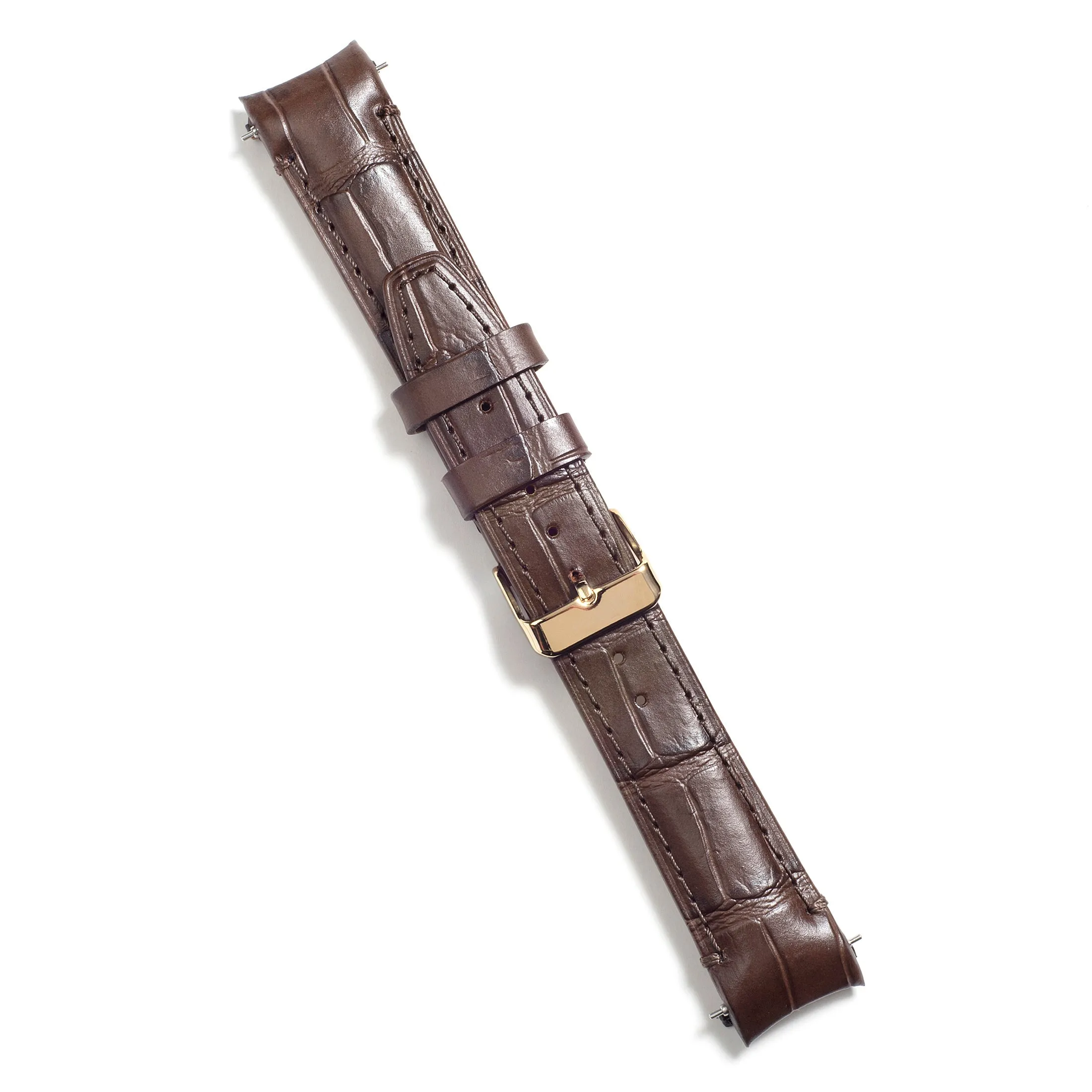 Curved End Leather Strap for Rolex Submariner Date with Tang Buckle