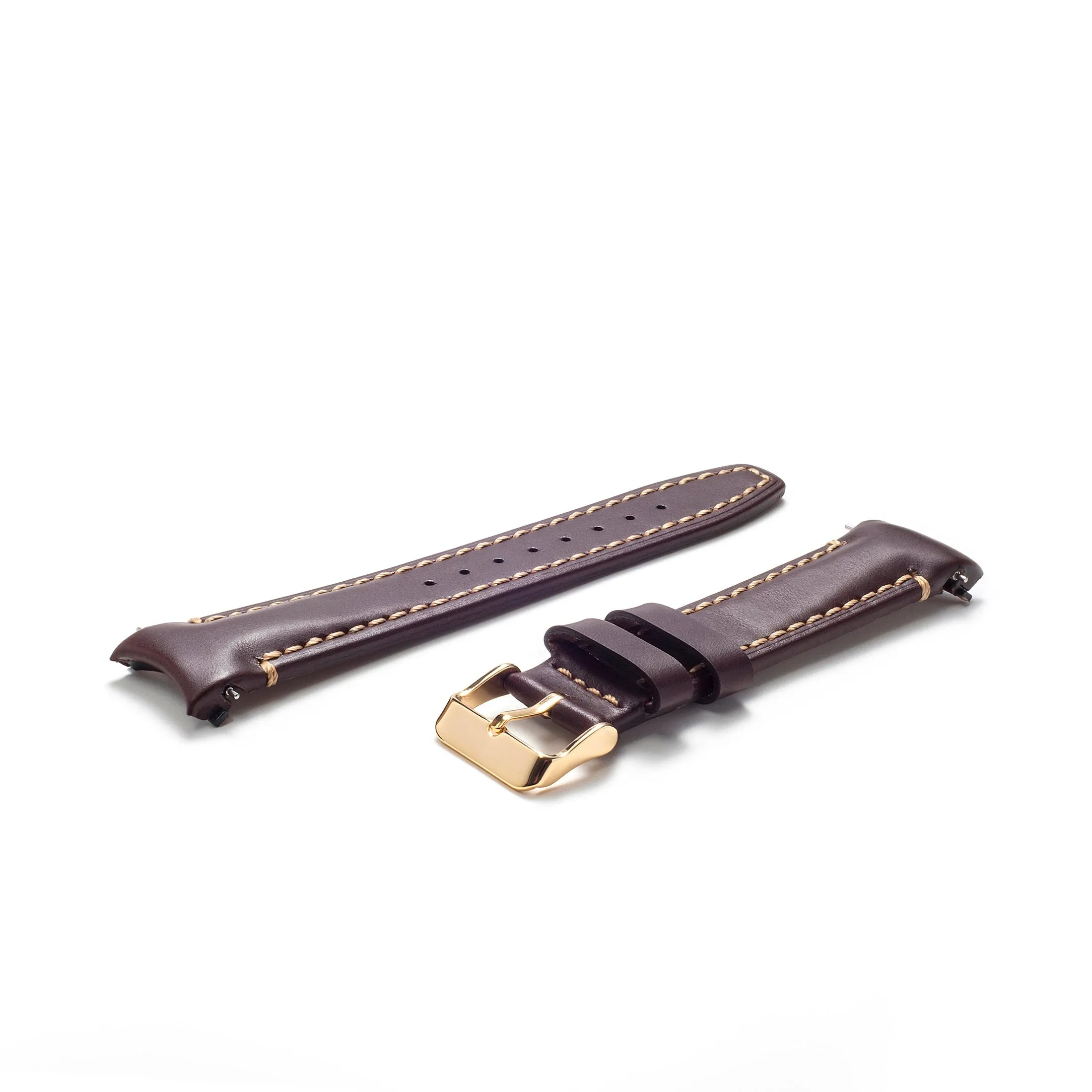 Curved End Leather Strap for Rolex Submariner Date with Tang Buckle