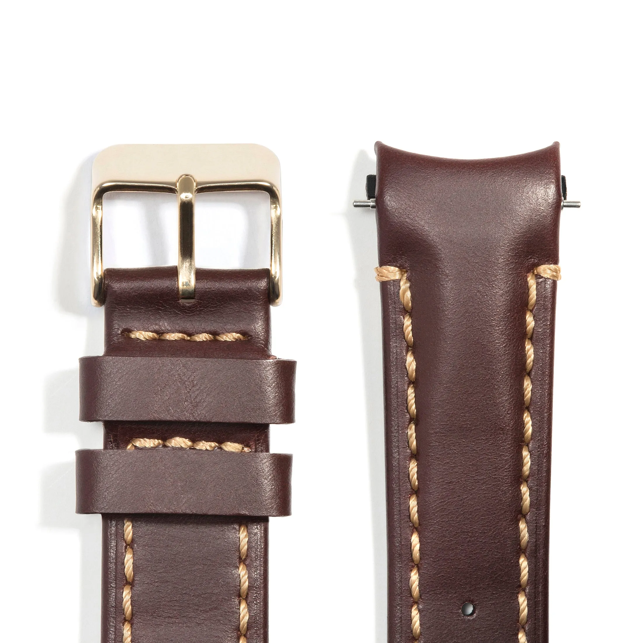 Curved End Leather Strap for Rolex Submariner Date with Tang Buckle
