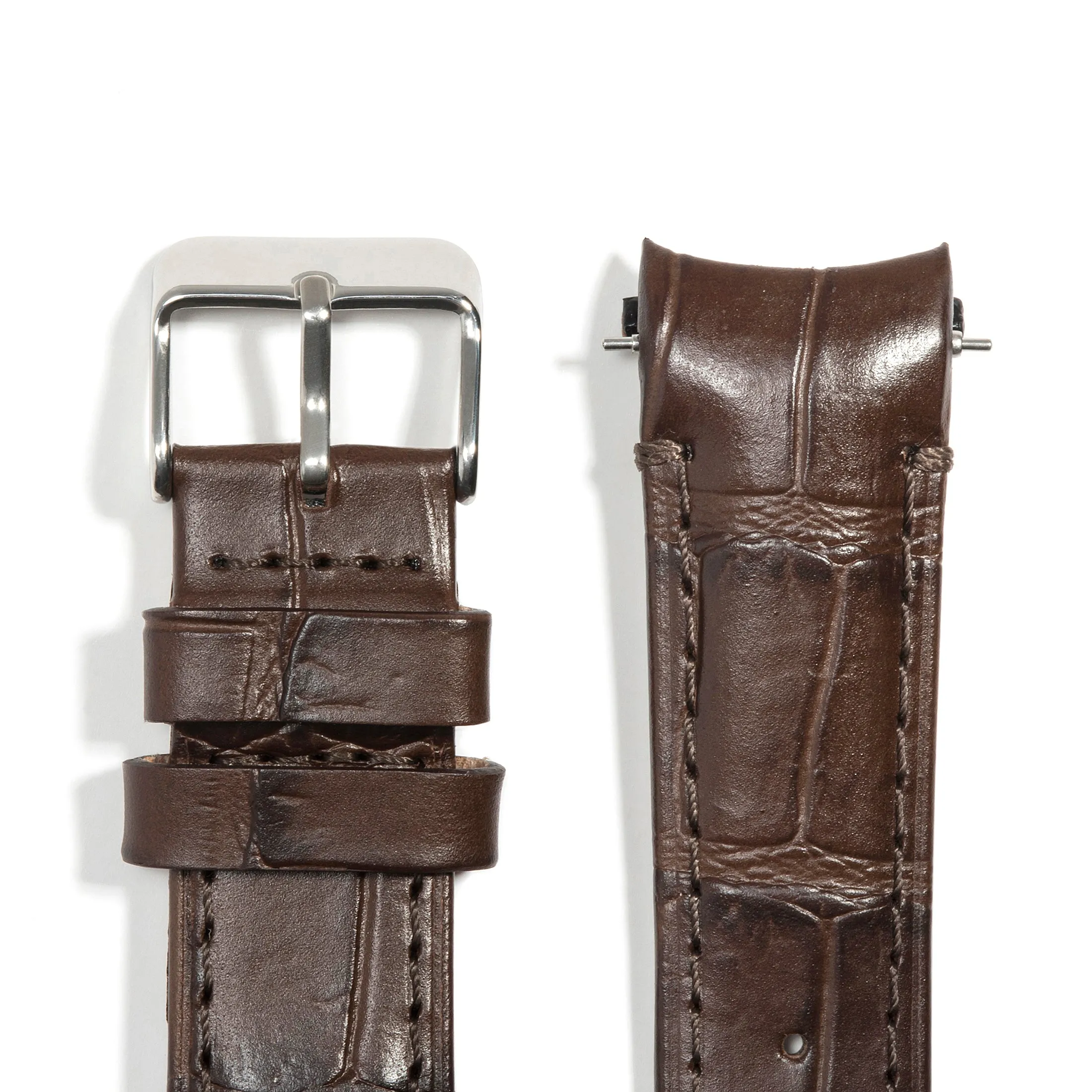 Curved End Leather Strap for Rolex Submariner Date with Tang Buckle