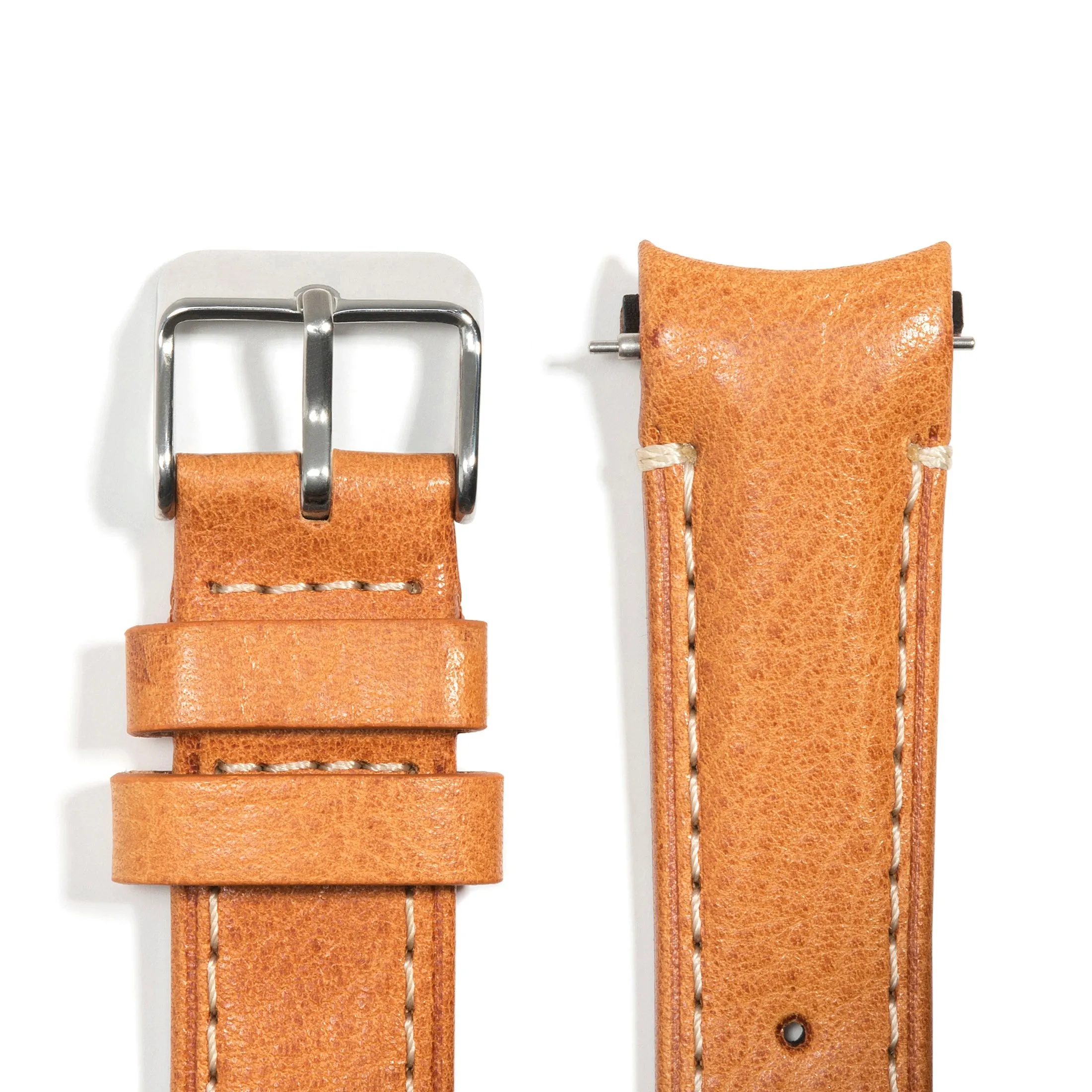 Curved End Leather Strap for Rolex Submariner Date with Tang Buckle