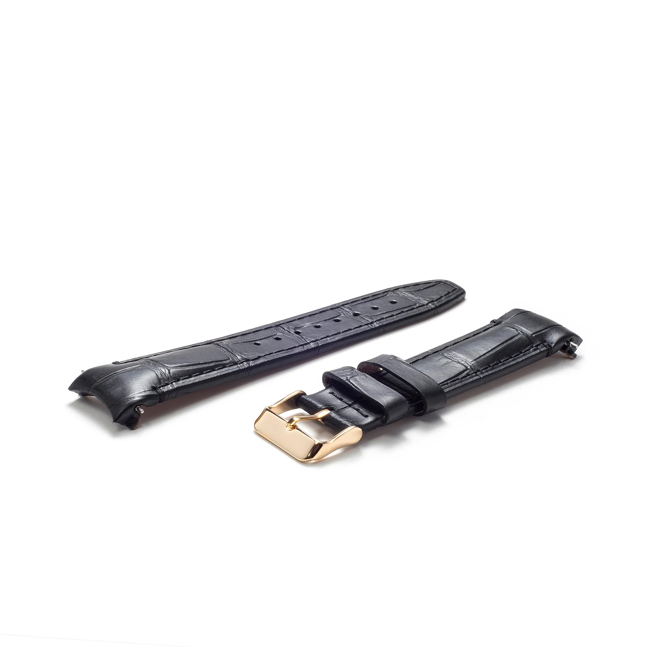 Curved End Leather Strap for Rolex Submariner Date with Tang Buckle