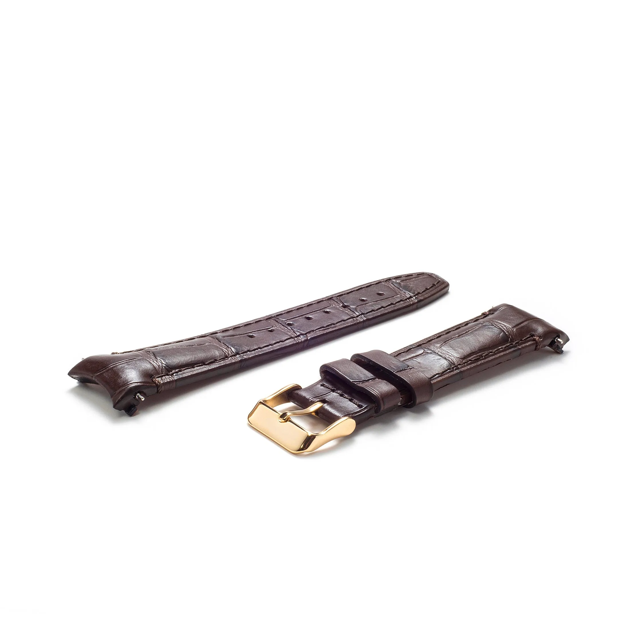 Curved End Leather Strap for Rolex Submariner Date with Tang Buckle