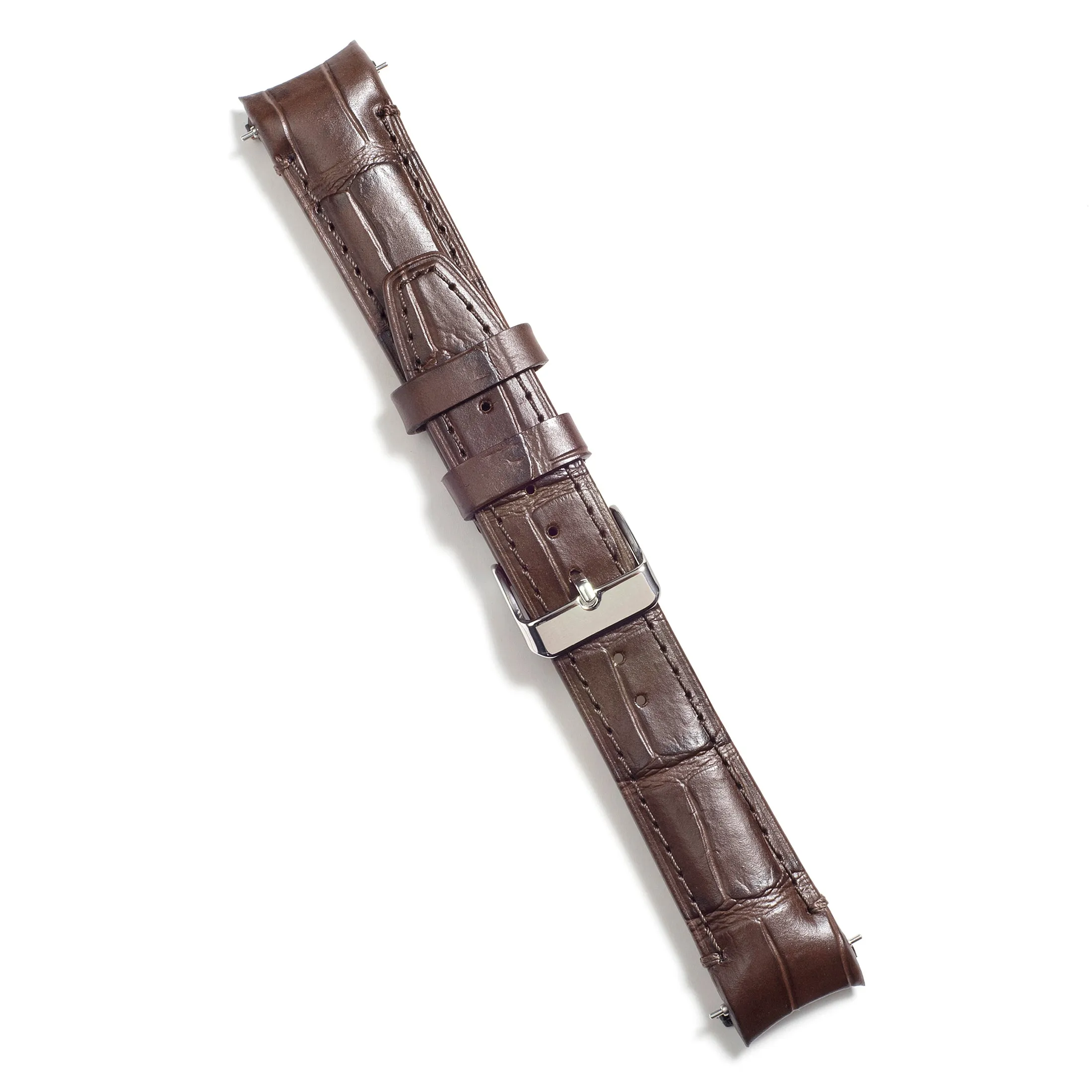 Curved End Leather Strap for Rolex Submariner Date with Tang Buckle