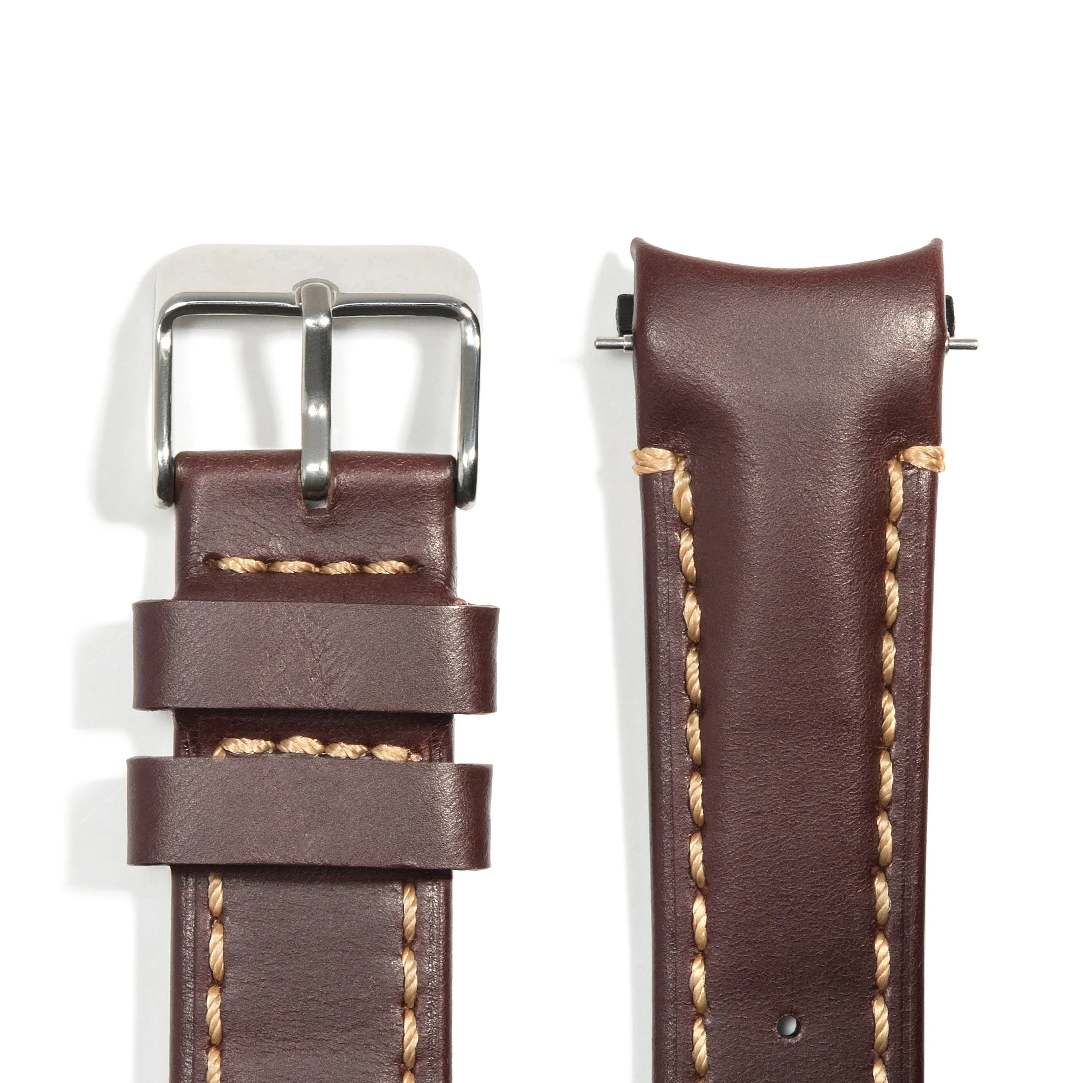 Curved End Leather Strap for Rolex Submariner Date with Tang Buckle