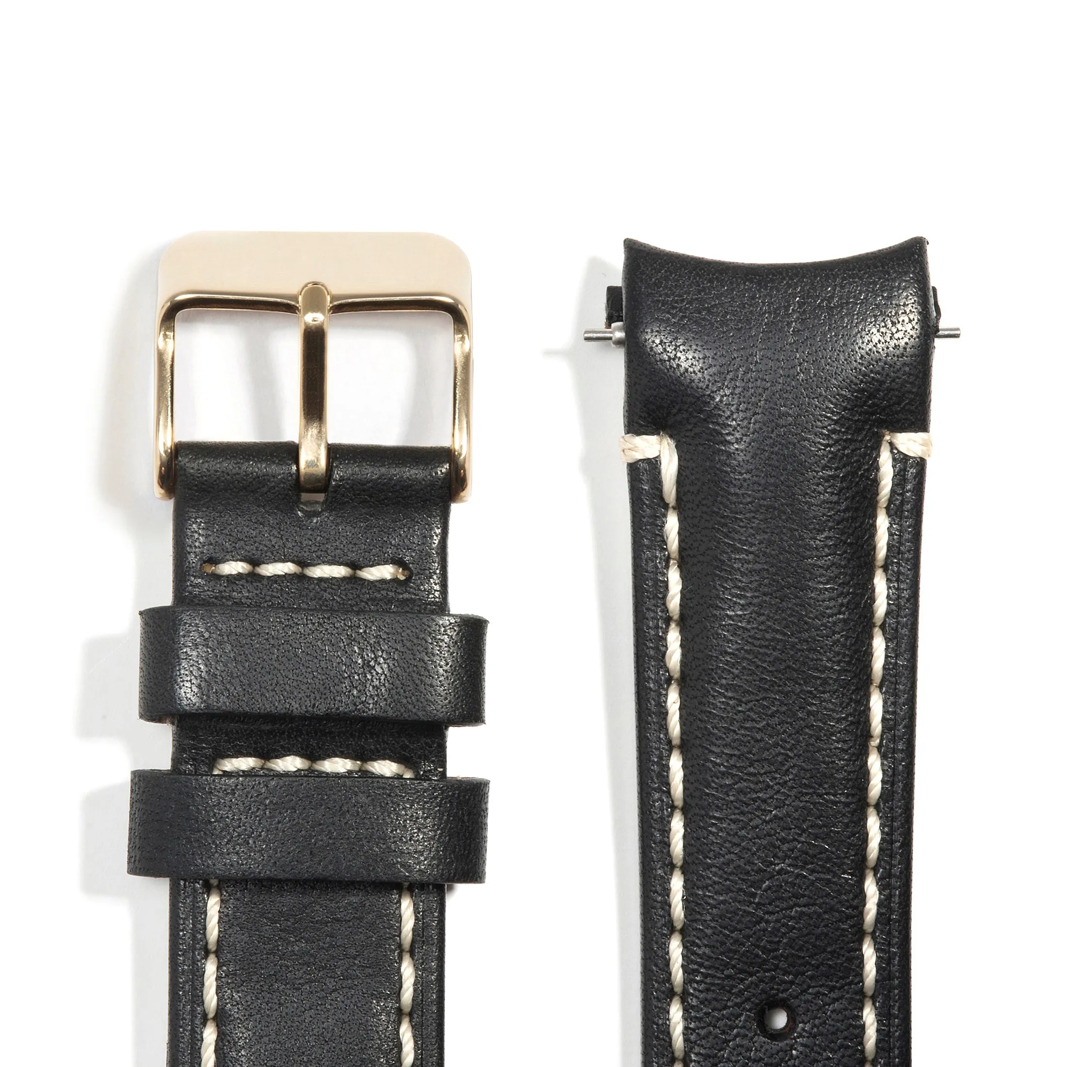 Curved End Leather Strap for Rolex Submariner Date with Tang Buckle